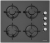 Silverline Siyah Ankastre Set CS5349B01 + BO6501B01 + 2240 Conic