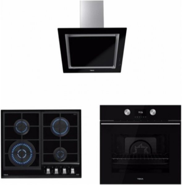 Teka Siyah Ankastre Set GZC 64320 XBC BK + HLB 8600 BK + DLV 68660 BK