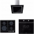 Teka Siyah Ankastre Set GZC 64320 XBC BK + HLB 8600 BK + DLV 68660 BK