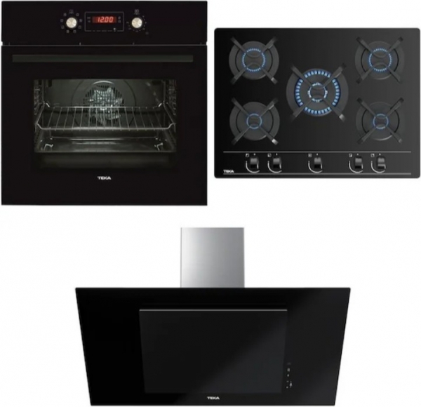 Teka Siyah Ankastre Set GBC 75030 KBC BK + HAK 629 BK + DVT 98660 TBS BK