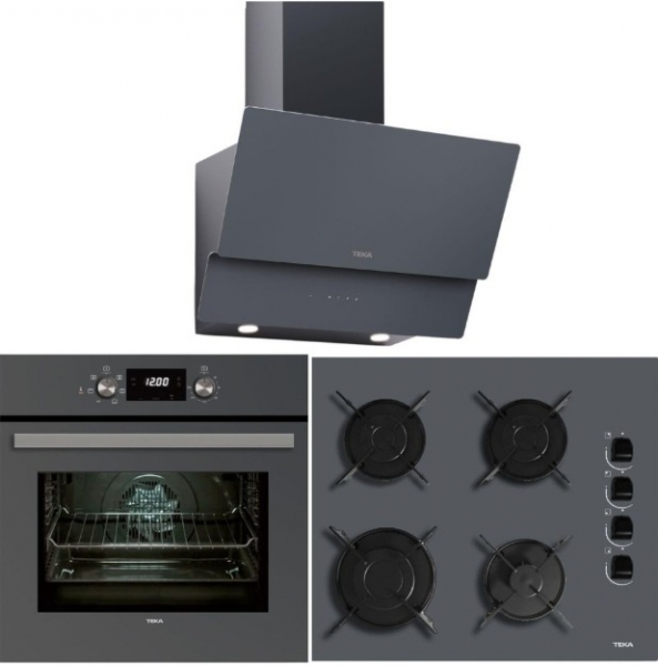 Teka Gri Ankastre Set GBE 64002 KBC ST + HAK 625 ST + Teka ATV 60 Pro St