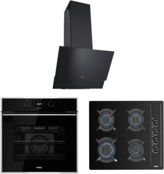 Teka Siyah Ankastre Set GBC 64002 KBC BK + HLB 840 SS + ATV 60