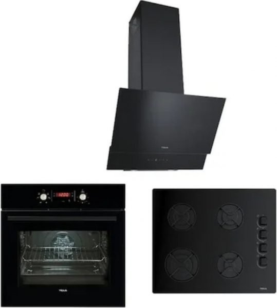 Teka Chef 5 Premium Siyah Ankastre Set GBE 64002 KBC BK + HAK 627 BK + ATV 60
