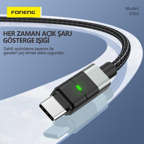 Foneng XS03 60W Şarj Kablosu