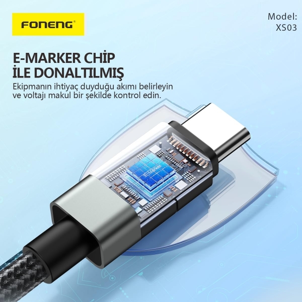 Foneng XS03 60W Şarj Kablosu