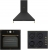 Vestel Rustik Siyah Ankastre Set AO-6104 YRS + AF-7688 RS + AD-60041 RS