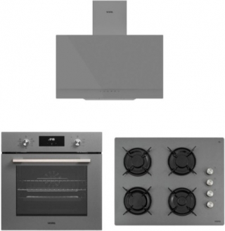 Vestel Hamur Şefi Gri Ankastre Set AO-65104 G + AF-7684 YG + AD-63330 G