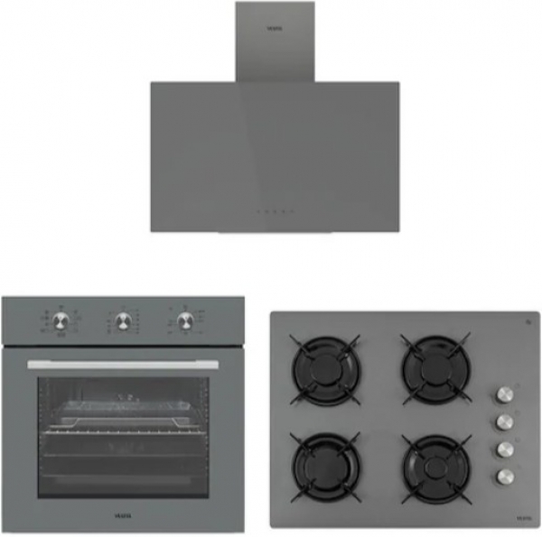 Vestel Gri Ankastre Set AO-65104 G + AF-6682 YG + AD-63340 G