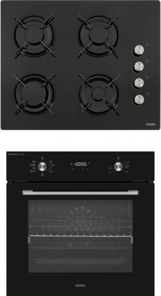 Vestel 2'li Siyah Ankastre Set AO-65104 S + AF-7684 YS +
