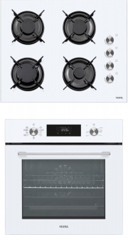 Vestel 2'li Beyaz Ankastre Set AO-65104 B + AF-7684 YB +