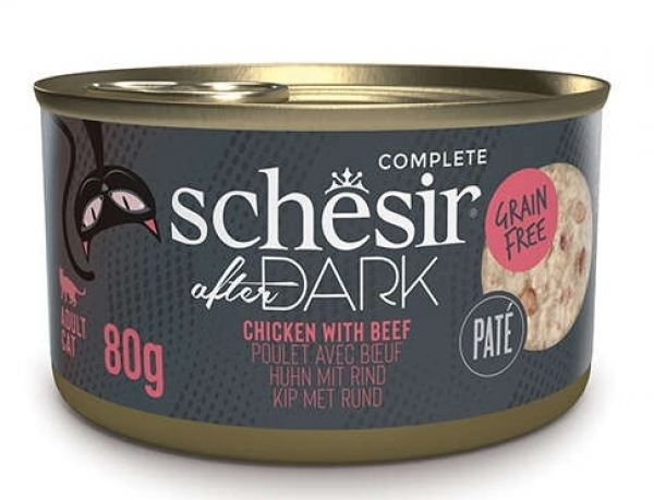 Schesir After Dark Pate Tavuk ve Sığır Etli 80 gr Kedi Maması