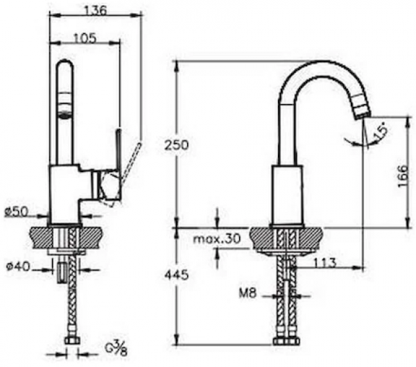 Artema Nora S A42877 Lavabo Bataryası