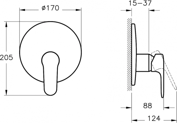 Artema Root Round A42829 Duş Bataryası