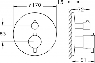Artema Root Round A4334836 Duş Bataryası