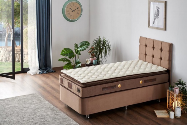 Niron Cotton 90x190 Baza+Başlık+Yatak Seti