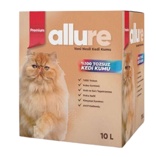 Allure Aktif Karbonlu Tozsuz Topaklanan 10 lt Kedi Kumu