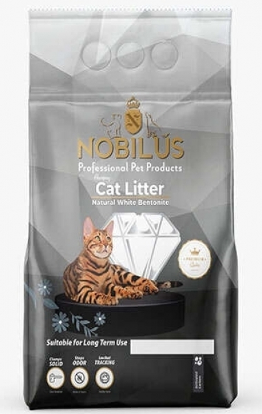 Nobilus Aktif Karbonlu İnce Taneli Topaklanan 10 lt Kedi Kumu
