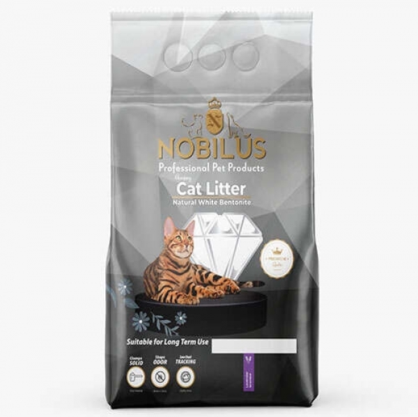 Nobilus Lavanta Aromalı İnce Taneli Topaklanan 10 lt Kedi Kumu