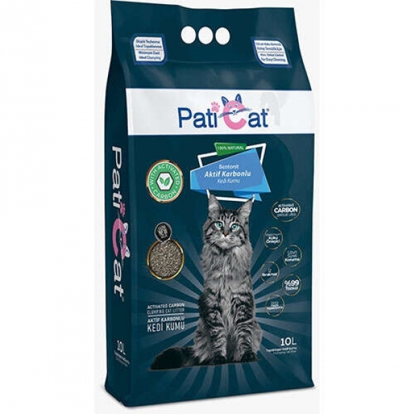 Paticat Aktif Karbonlu Topaklanan 10 lt Kedi Kumu