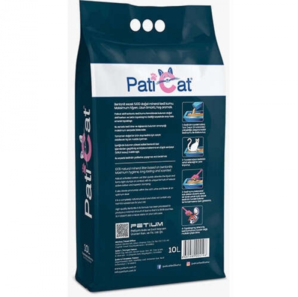 Paticat Aktif Karbonlu Topaklanan 10 lt Kedi Kumu