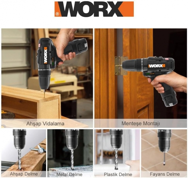 Worx WX121 Akülü Matkap