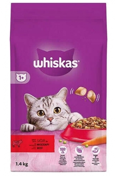 Whiskas Sığır Etli ve Sebzeli Yetişkin 1.4 kg Kedi Maması