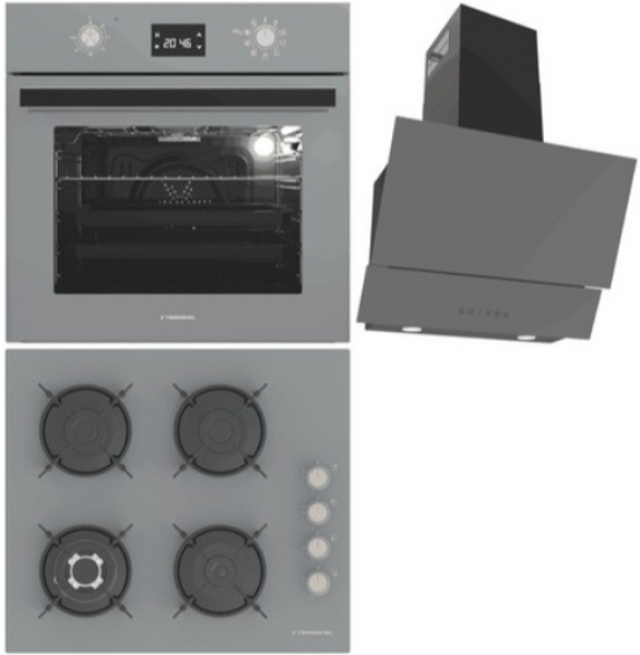 Termikel Gri Ankastre Set BH P6194C A + BO O6555C A + Argemon BA60