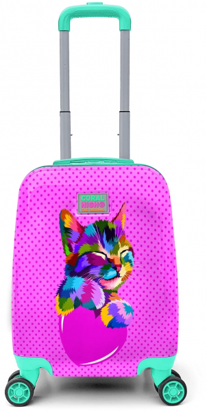 Coral High 16730 Kedi Desenli Çocuk Valizi