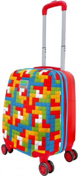 Coral High 16793 Blok Desenli Çocuk Valizi