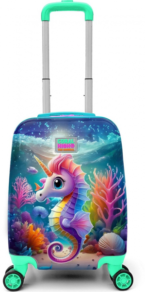 Coral High 16792 Deniz Atı Desenli Çocuk Valizi