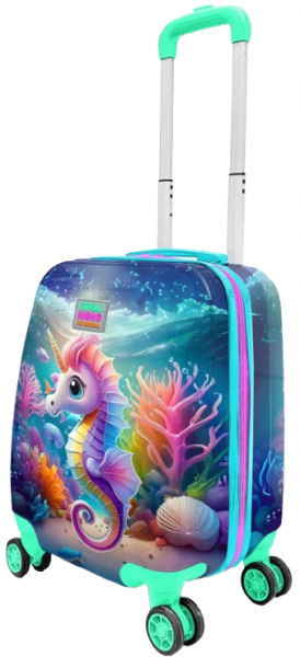 Coral High 16792 Deniz Atı Desenli Çocuk Valizi