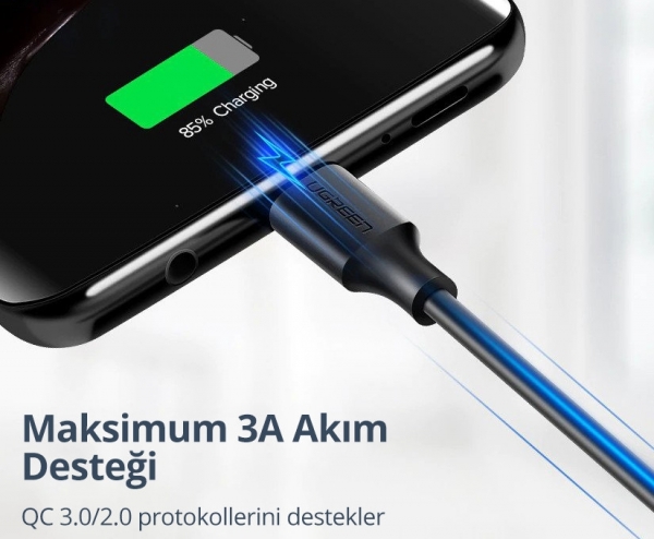 Ugreen ‎60826 Şarj Kablosu (3 m)