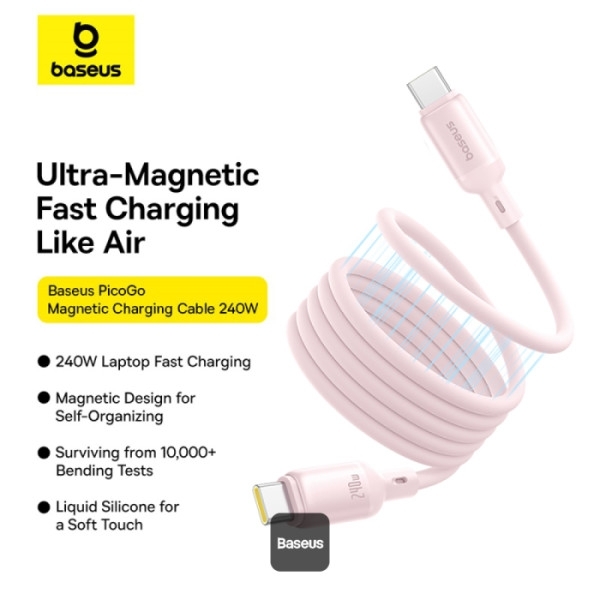 Baseus PicoGo Magnetic 240W Şarj Kablosu