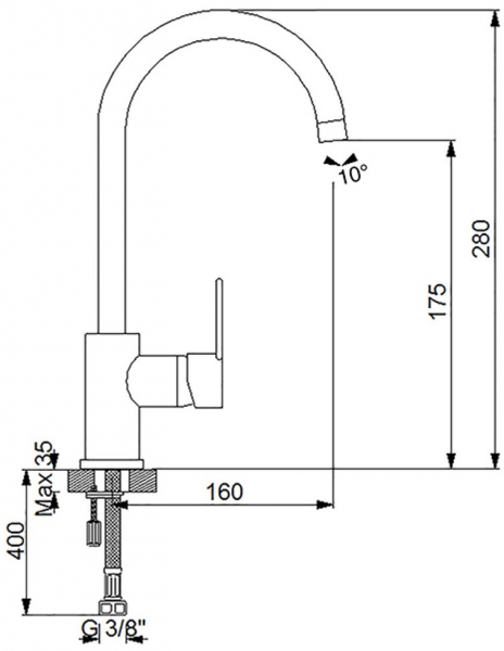 Newarc Domino 971738 Lavabo Bataryası