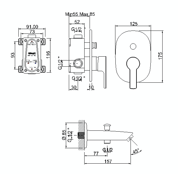 Newarc Premium 832131 Banyo Bataryası