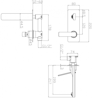 Newarc Step 900571 Lavabo Bataryası