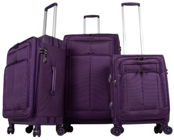 Albatros Hybrid New Purple Polipropilen 3'lü Valiz Seti
