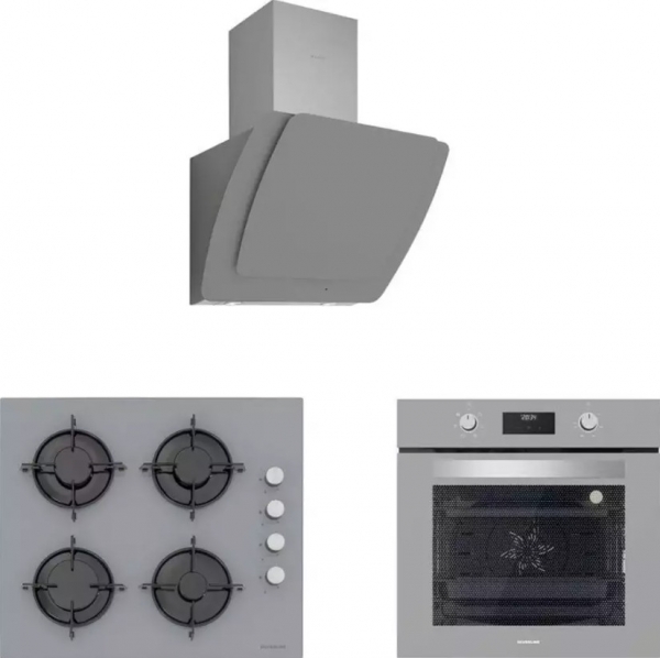Silverline Gri Ankastre Set CS5349S01 + BO6502S02 + 3373 Misto