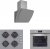 Silverline Gri Ankastre Set CS5349S01 + BO6502S02 + 3373 Misto