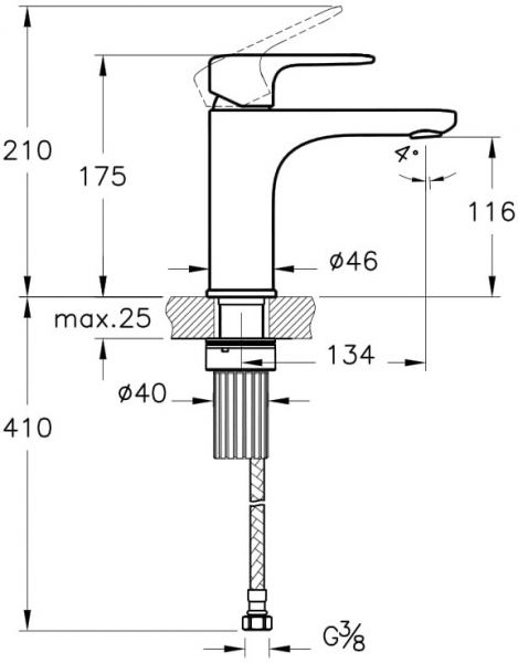 Artema Root Round A4270674 Lavabo Bataryası