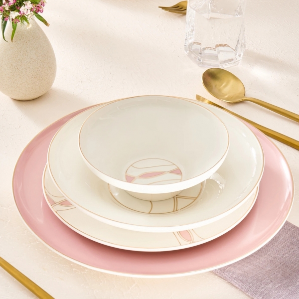 Karaca Elegance Bone Blush 24 Parça Yemek Takımı