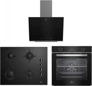 Beko Siyah Cam Buhar Destekli 3’lü Ankastre Set BOCD T 6510 DWS + BFC 430 S + BDE 6060 S