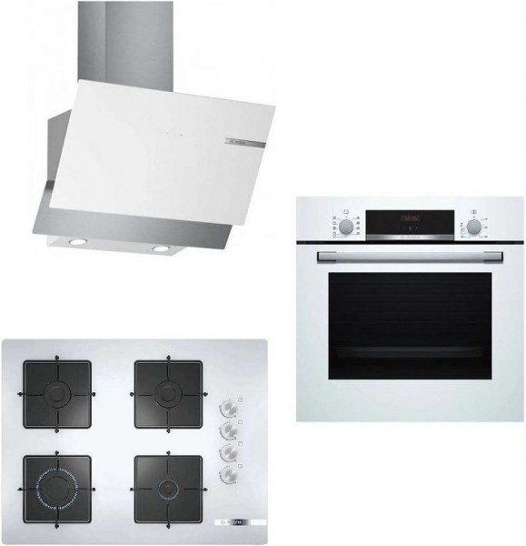 Bosch Beyaz 248 Ankastre Set POP7C2O10O + HBF514BW1T + DWK65AD20R
