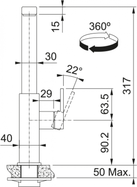 Franke Mythos 115.0550.441 Eviye Bataryası
