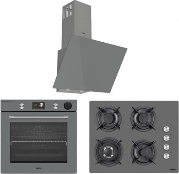 Vestel Gri Ankastre Set AO-65104 GDG-DW + AF-97109 G + AD-63340 G