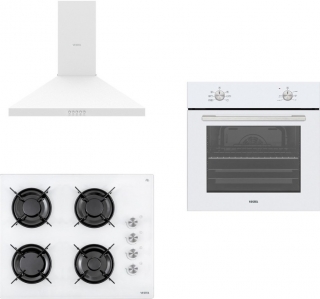 Vestel Beyaz Set 80 Ankastre Set AO-65104 B + AF-4661 YB + AD-60030 B