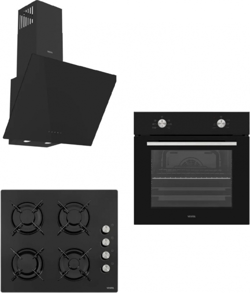 Vestel Siyah Set 79 Ankastre Set AO-6104 YS + AF-4661 YS + AD-63340 S