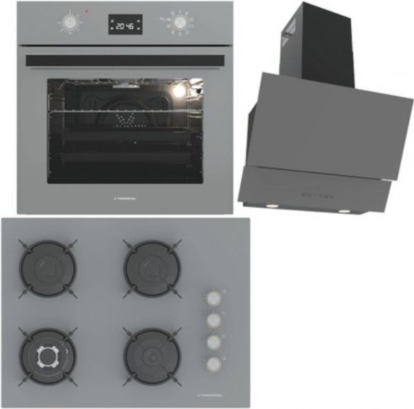 Termikel Gri Ankastre Set BH P7194C A + BO O6555C A + Argemon BA60