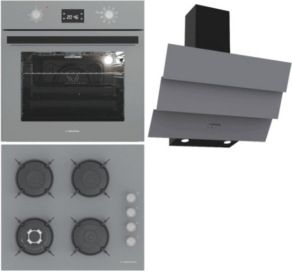 Termikel Gri Ankastre Set BH P6194C A + BO O6555C A + CH S6532C BA