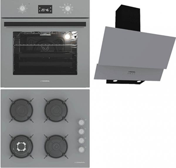 Termikel Antrasit Ankastre Set BH P6194C A + BO O6555C A + CH C6532C BA